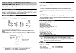 principe de fonctionnement pr&eacute;sentation de l`appareil installation