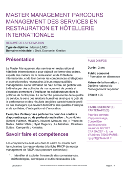 Présentation complète  - Université de Cergy