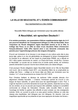 Comm nouvelle fili&egrave;re bilingue