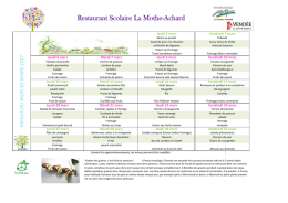 Menus cantine mars 2017 - Mairie La Mothe