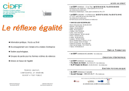 Téléchargez la plaquette de présentation du CIDFF de la Gironde.