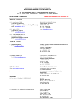 list of hydrographers - experts i