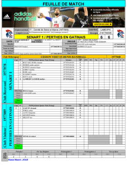 feuille de match