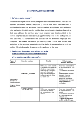 Informations relatives aux cookies - ParlerPancake