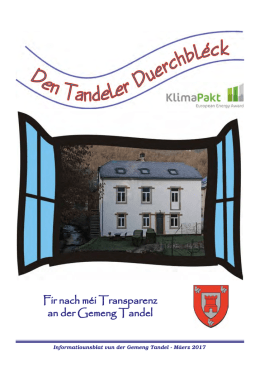 Fir nach m&eacute;i Transparenz an der Gemeng Tandel