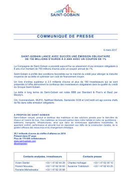 communiqué de presse - Saint