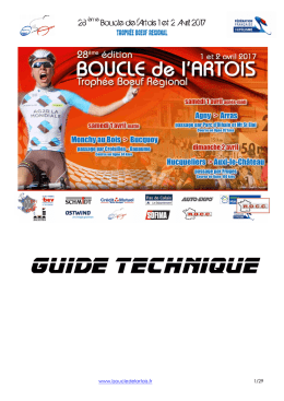 road book 2017 - Boucles de l`Artois