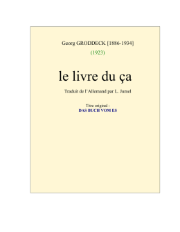 Le livre du ça - Psychaanalyse