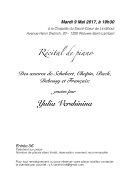 concert - Sacré-Coeur de Lindthout