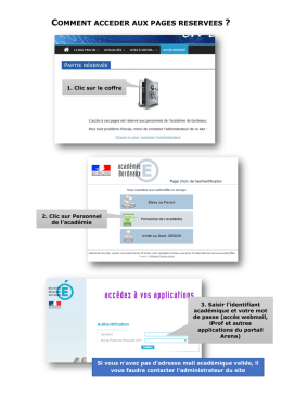 COMMENT ACCEDER AUX PAGES RESERVEES ?