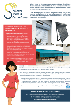 allegre stores et fermetures