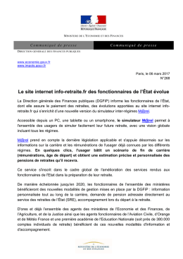 Le site internet info-retraite.fr des fonctionnaires de l`État évolue