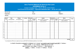 feuille d`inscription