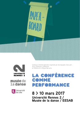 la conférence comme performance