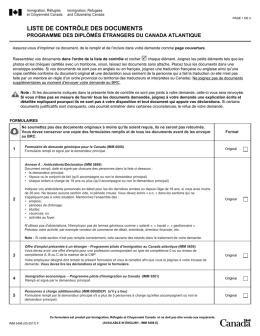 IMM 5498 F - Citoyennet&eacute; et Immigration Canada
