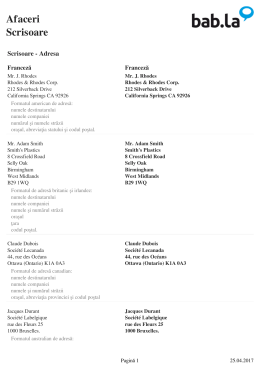 Afaceri Scrisoare
