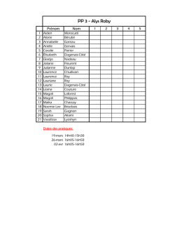 Horaire PP3 - CPA St