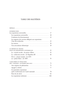 table des matières - Classiques Garnier