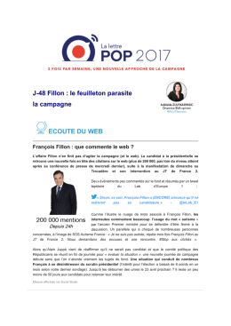 J-48 Fillon : le feuilleton parasite la campagne ECOUTE DU WEB