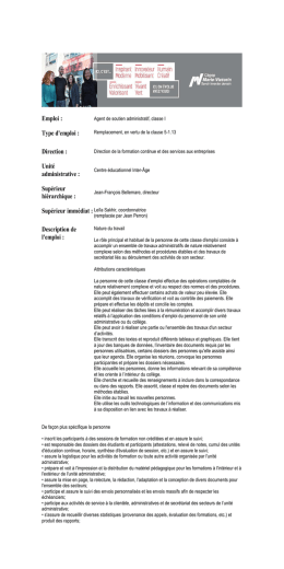 Emploi - AMEQ en ligne