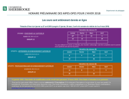 HORAIRE PR&Eacute;LIMINAIRE DES MPES