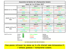 Vous pouvez retrouver les menus sur le site internet www