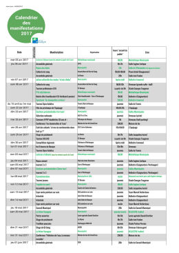 Télécharger le calendrier des manifestations