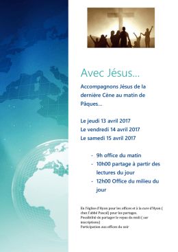 Avec J&eacute;sus... - Paroisse de Mons