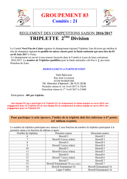 Triplette D2 le 01/04 - Tarot Club du Boulonnais