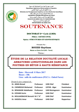 SOUTENANCE