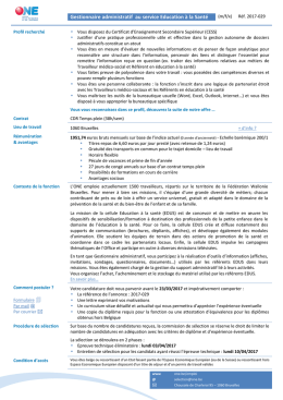 Gestionnaire administratif au service Education &agrave; la Sant&eacute;