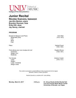 Recital Program - University of Nevada, Las Vegas