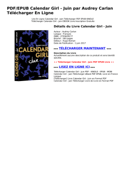 PDF/EPUB Calendar Girl - Juin par Audrey Carlan