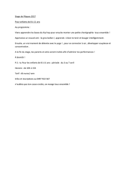 Stage de P&acirc;ques 2017 Imagindance