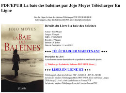 PDF/EPUB La baie des baleines Télécharger