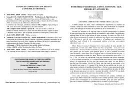 annonces de la semaine