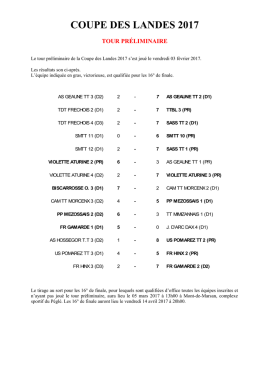 COUPE DES LANDES 2017