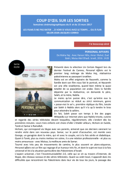 COUP D`ŒIL SUR LES SORTIES