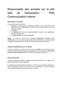 Pôle Communication Interne - Association du Master SPI UPMC