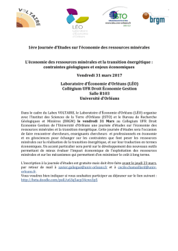 Programme - Laboratoire d`Economie d`Orléans