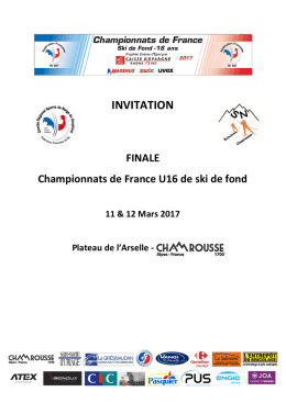Plaquette Finale U16 &ndash; Chamrousse