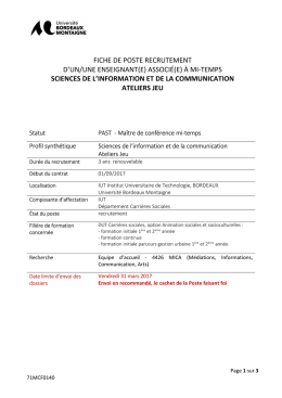 fiche de poste recrutement d`un/une enseignant(e) associ&eacute;(e)