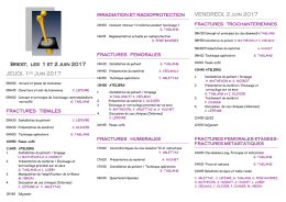 Brest, les 1 et 2 juin 2017 JEUDI, 1er Juin 2017