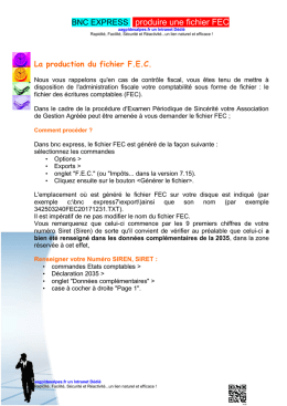 La production d`un fichier FEC - AAGPL des Alpes AAGPL des Alpes