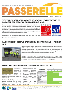 Passerelle : la lettre du nouvel h&ocirc;pital de l`ouest de la - URML-OI