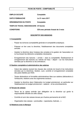 fiche de poste rameau