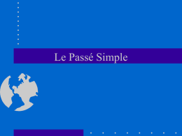 Le passé simple - Schoolwires.net