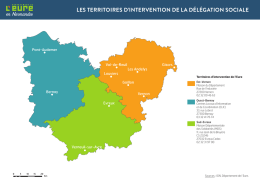 les territoires d`intervention de la délégation sociale