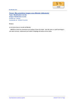 Forum: Mes premières images sous Blender