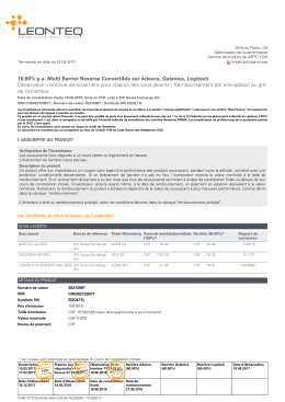 10.60% pa Multi Barrier Reverse Convertible sur Adecco